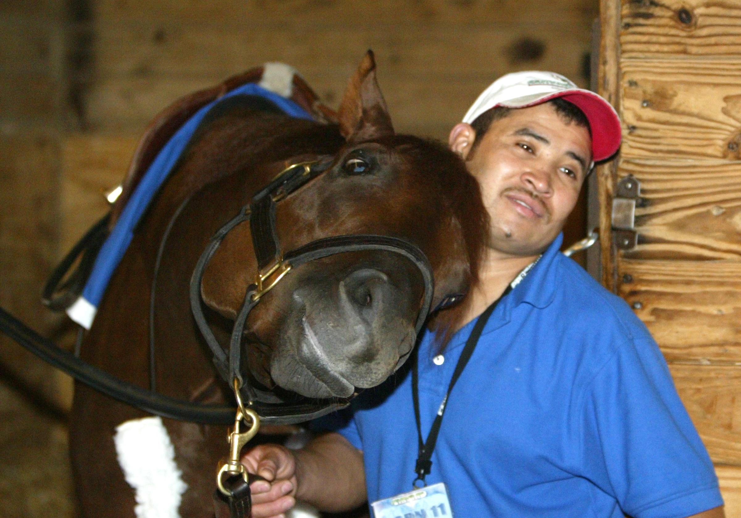 Smarty Jones, John Servis, Someday Farm, Stewart Elliott, Philadelphia Park, 2004 Kentucky Derby, 2004 Triple Crown, Bill Denver, EQUI-PHOTO 